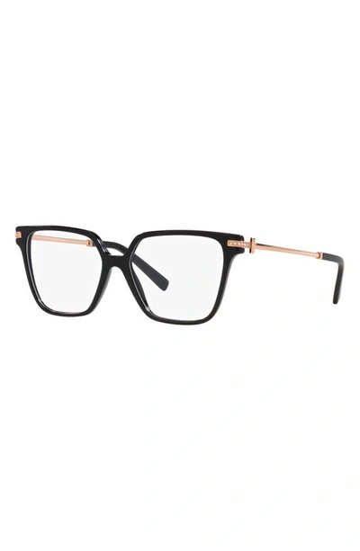 Shop Tiffany & Co 52mm Square Reading Glasses In Black