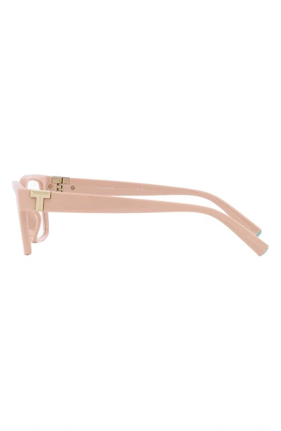 Shop Tiffany & Co 53mm Rectangular Optical Glasses In Pink