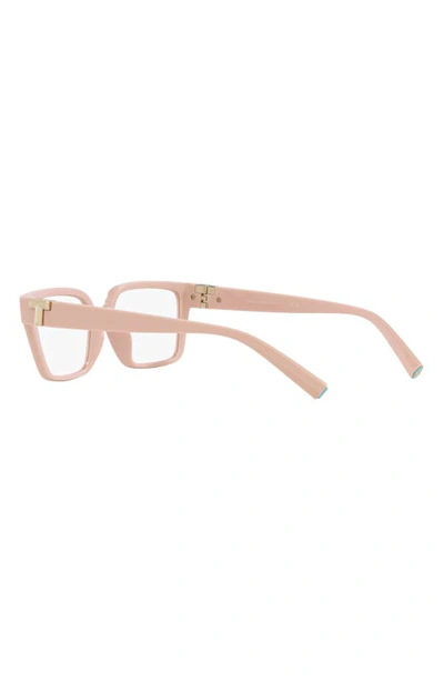Shop Tiffany & Co 53mm Rectangular Optical Glasses In Pink