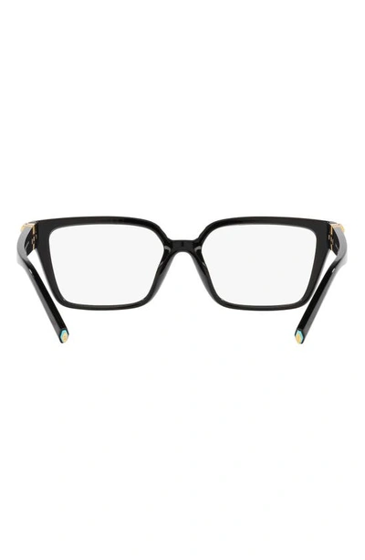 Tiffany & Co 55mm Rectangular Optical Glasses In Black