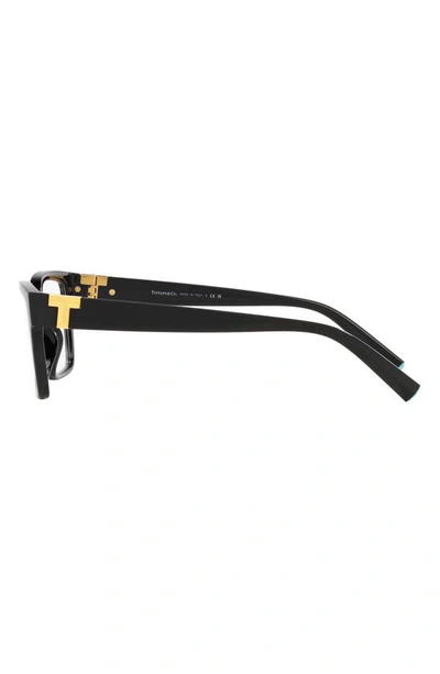 Shop Tiffany & Co 55mm Rectangular Optical Glasses In Black