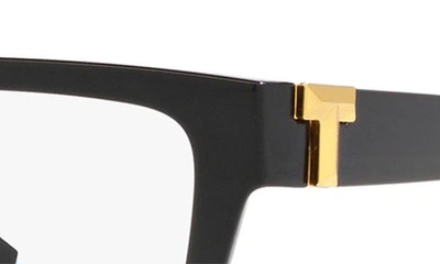 Tiffany & Co 55mm Rectangular Optical Glasses In Black
