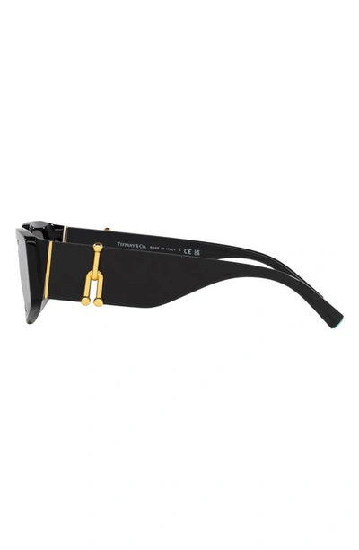 Tiffany & Co 54mm Rectangular Sunglasses In Black