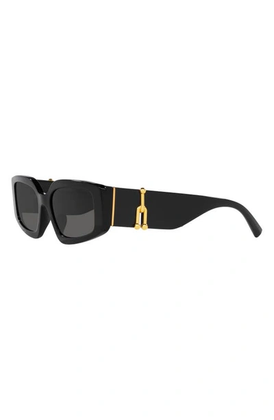 Tiffany & Co 54mm Rectangular Sunglasses In Black