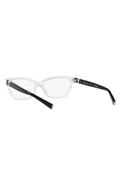 Shop Tiffany & Co 54mm Pillow Optical Glasses In Crystal