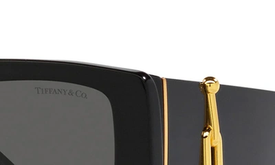 Tiffany & Co 54mm Rectangular Sunglasses In Black