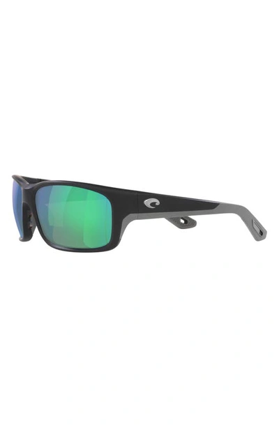 Costa Del Mar Jose Pro 62mm Polarized Rectangular Sunglasses In Matte Black