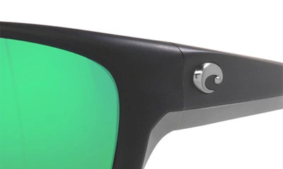 Costa Del Mar Jose Pro 62mm Polarized Rectangular Sunglasses In Matte Black
