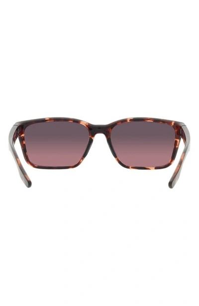 Shop Costa Del Mar Palmas 57mm Gradient Rectangular Sunglasses In Coral