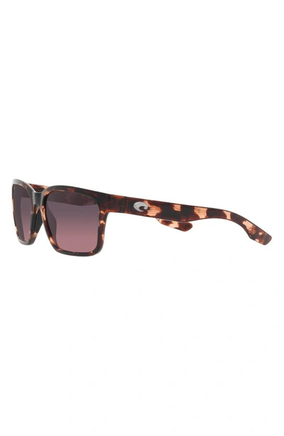 Costa Del Mar Palmas 57mm Gradient Rectangular Sunglasses In Coral