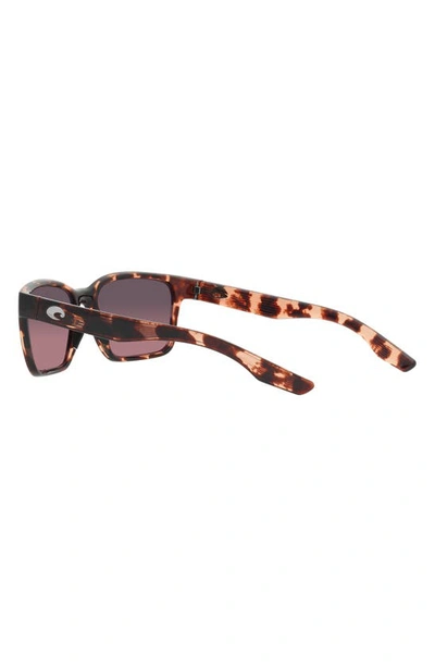 Shop Costa Del Mar Palmas 57mm Gradient Rectangular Sunglasses In Coral