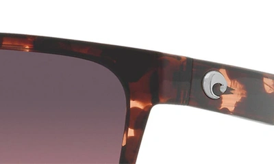 Shop Costa Del Mar Palmas 57mm Gradient Rectangular Sunglasses In Coral