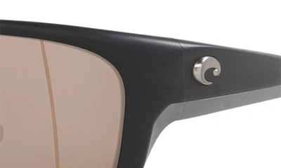 Costa Del Mar Jose Pro 62mm Polarized Rectangular Sunglasses In Matte Black
