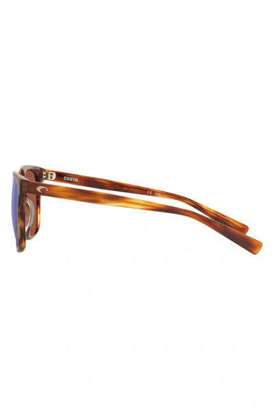 Costa Del Mar Sullivan 53mm Mirrored Polarized Square Sunglasses In Retro Tortoise