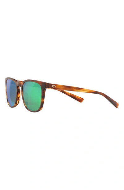 Costa Del Mar Sullivan 53mm Mirrored Polarized Square Sunglasses In Retro Tortoise