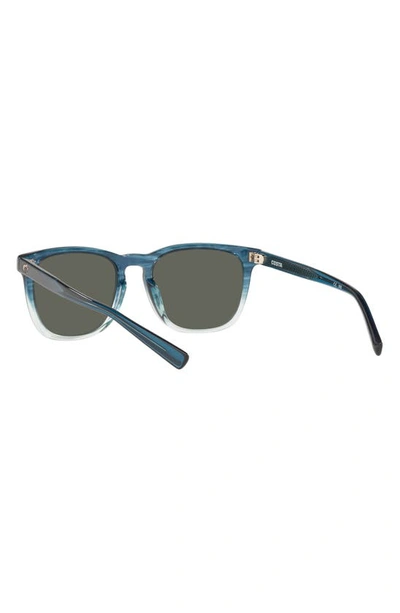 Costa Del Mar Sullivan 53mm Mirrored Polarized Square Sunglasses In Teal