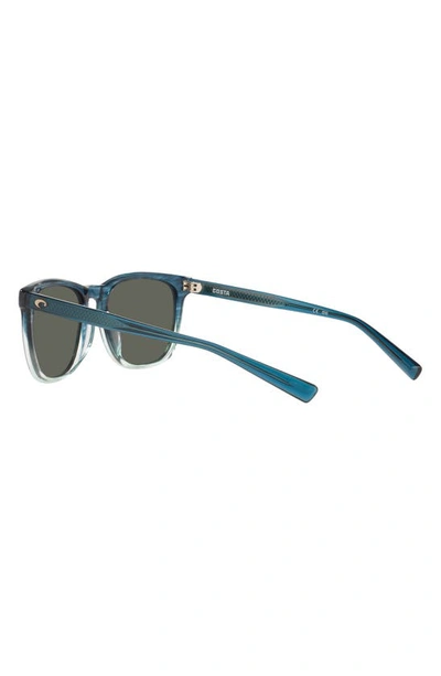 Costa Del Mar Sullivan 53mm Mirrored Polarized Square Sunglasses In Teal