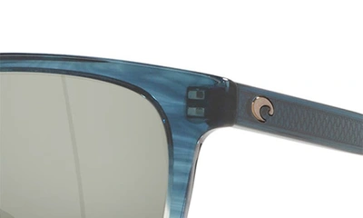 Costa Del Mar Sullivan 53mm Mirrored Polarized Square Sunglasses In Teal