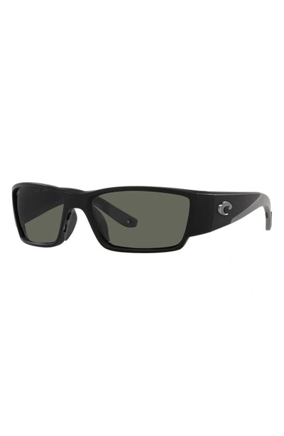 Costa Del Mar Corbina Pro 61mm Rectangular Sunglasses In Matte Black
