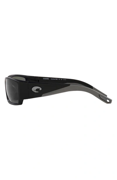 Costa Del Mar Corbina Pro 61mm Rectangular Sunglasses In Matte Black