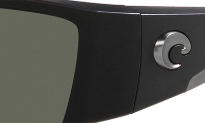 Costa Del Mar Corbina Pro 61mm Rectangular Sunglasses In Matte Black