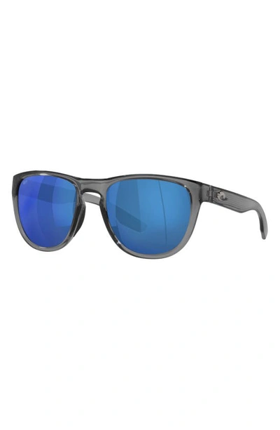 Shop Costa Del Mar Irie 55mm Mirrored Pilot Sunglasses In Blue