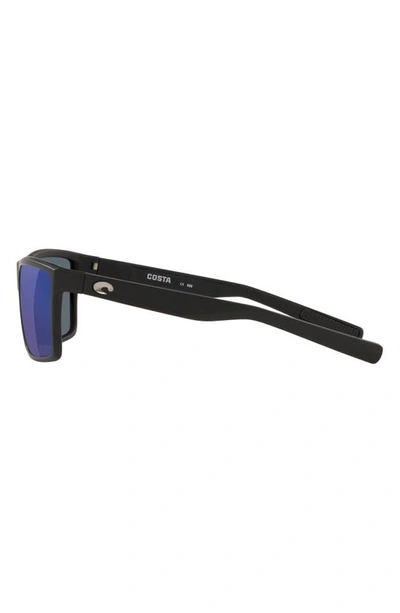 Costa Del Mar Rinconcito 60mm Polarized Rectangular Sunglasses In Black