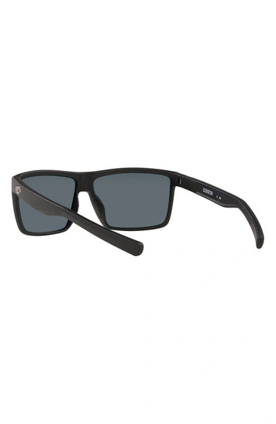 Costa Del Mar Rinconcito 60mm Polarized Rectangular Sunglasses In Black