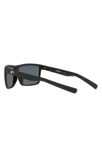 Costa Del Mar Rinconcito 60mm Polarized Rectangular Sunglasses In Black