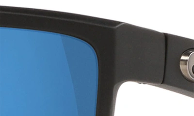 Costa Del Mar Rinconcito 60mm Polarized Rectangular Sunglasses In Black