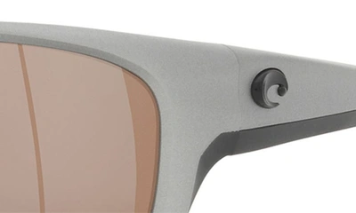 Shop Costa Del Mar Jose Pro 62mm Polarized Oversize Rectangular Sunglasses In Copper