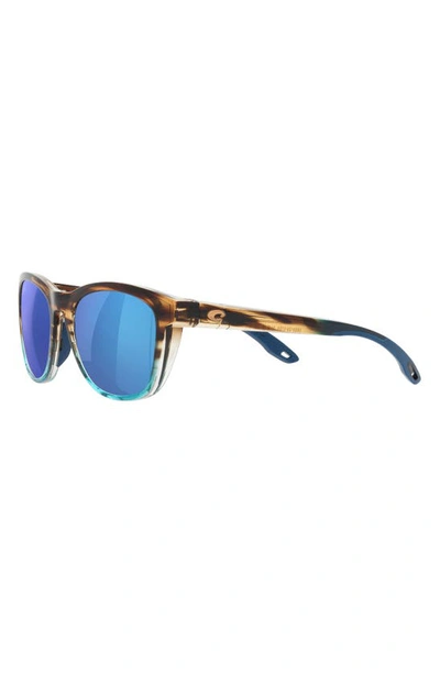Costa Del Mar Aleta 54mm Mirrored Polarized Round Sunglasses In Blue Mirror