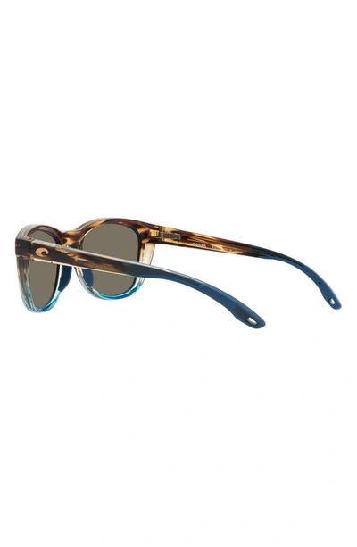 Costa Del Mar Aleta 54mm Mirrored Polarized Round Sunglasses In Blue Mirror