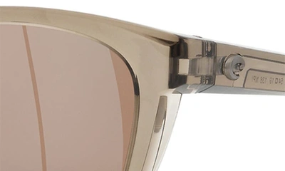 Shop Costa Del Mar Aleta 54mm Mirrored Polarized Round Sunglasses In Crystal