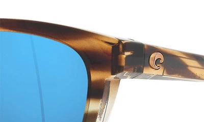 Costa Del Mar Aleta 54mm Mirrored Polarized Round Sunglasses In Blue Mirror