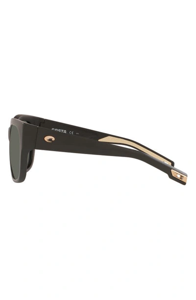 Costa Del Mar Waterwoman 58mm Square Sunglasses In Matte Black