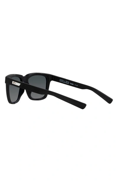 Shop Costa Del Mar Pescador 55mm Polarized Square Sunglasses In Net Gray