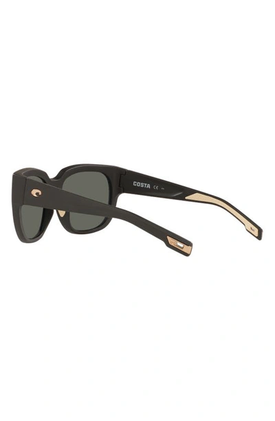 Costa Del Mar Waterwoman 58mm Square Sunglasses In Matte Black