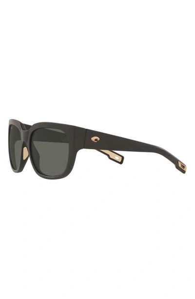 Costa Del Mar Waterwoman 58mm Square Sunglasses In Matte Black