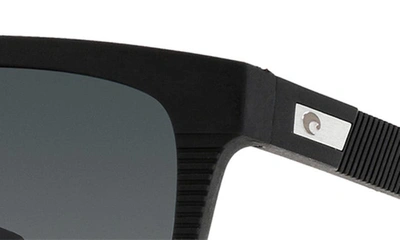 Shop Costa Del Mar Pescador 55mm Polarized Square Sunglasses In Net Gray