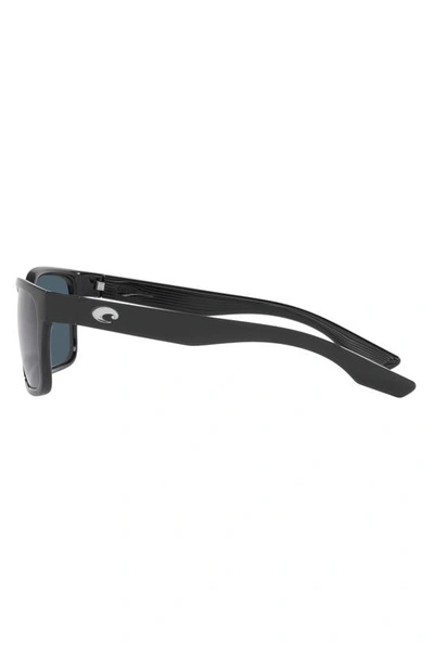 Costa Del Mar Palmas 57mm Polarized Rectangular Sunglasses In Black