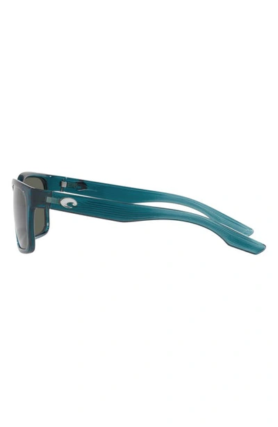 Costa Del Mar Palmas 57mm Polarized Rectangular Sunglasses In Teal