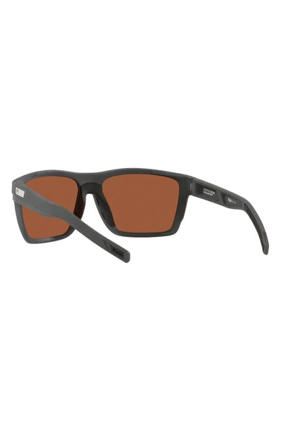 Shop Costa Del Mar Pargo 60mm Mirrored Polarized Square Sunglasses In Copper