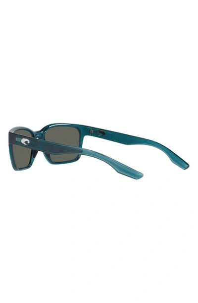 Costa Del Mar Palmas 57mm Polarized Rectangular Sunglasses In Teal