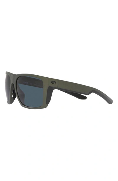 Shop Costa Del Mar Pargo 60mm Mirrored Polarized Square Sunglasses In Gray