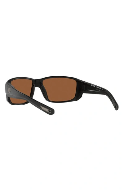 Costa Del Mar Pargo 60mm Mirrored Polarized Square Sunglasses In Copper Flash