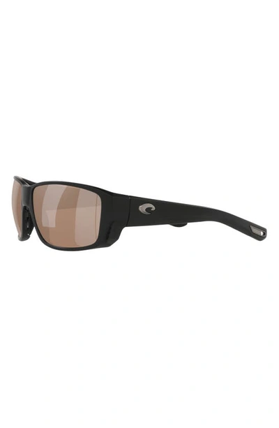 Shop Costa Del Mar Pargo 60mm Mirrored Polarized Square Sunglasses In Copper Flash