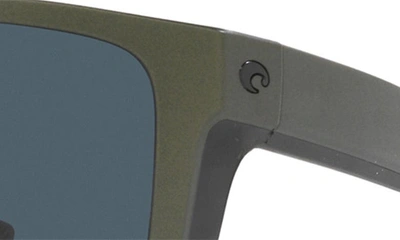 Shop Costa Del Mar Pargo 60mm Mirrored Polarized Square Sunglasses In Gray
