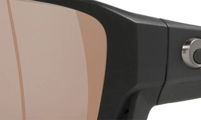 Shop Costa Del Mar Pargo 60mm Mirrored Polarized Square Sunglasses In Copper Flash