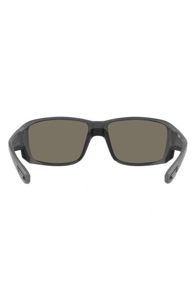 Costa Del Mar Pargo 60mm Mirrored Polarized Square Sunglasses In Matte Gray